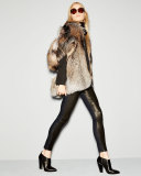Cross Fox Fur Stole, Tan