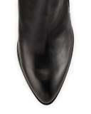 Edyn Pointed-Toe Leather Pump, Black