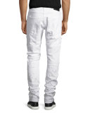 Marvel Windsor Distressed Stretch-Denim Moto Skinny Jeans