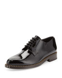 Miles Patent Star-Stud Derby Shoe
