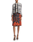 Embellished High-Waist Skirt, Black