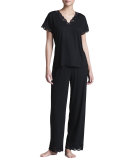 Zen Floral-Trim Pajamas