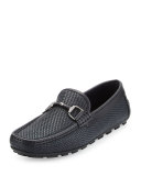 Highway Woven Leather Bit-Strap Driver, Navy