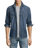 Ryan Western-Style Denim Shirt, Lone Streets