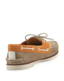 Gold Cup Authentic Original Boat Shoe, Tan/Orange