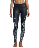 Airbrush Butterfly-Print Sport Leggings