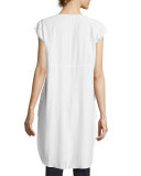 Go Tailgate High-Low Stretch-Silk Top