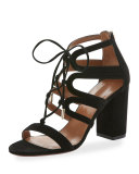 Holli Suede Lace-Up 85mm Sandal