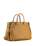 Boulevard 28 Ostrich Tote Bag, Camel