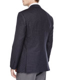 Micro Check Two-Button Jacket, 