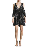 Robbie Cold-Shoulder Floral-Print Dress