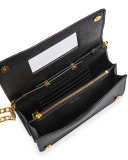 Saffiano Lux Crossbody Bag, Black (Nero)