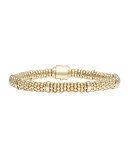 18k Gold Caviar Rope Bracelet, 6mm