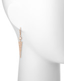 18k Rose Gold Diamond Dagger Earrings