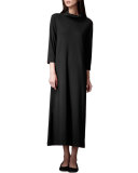 Turtleneck Maxi Dress, Black