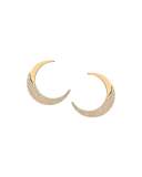 Flawless Crescent Earrings with Diamonds