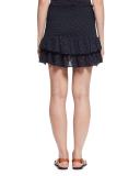 Malfos Tiered Polka-Dot Flounce Skirt, Midnight