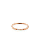 14K Rose Gold Expose Ring with Diamonds, Size 7