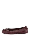Minnie Travel Logo Ballerina Flat, Port