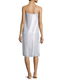 Metallic Shift Midi Slip/Nightgown