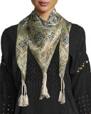 Sandos Printed Silk Scarf, Multi 
