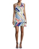 Matilda Striped Sleeveless Dress, Multicolor