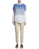 Textured Ombre Cocoon Sweater