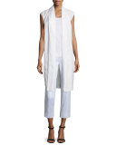 Zahra Linen Long Vest