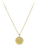 "V" Pendant with Diamonds in Gold on Chain