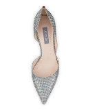 Phantom Glitter d'Orsay Pump, Silver