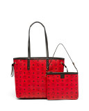 Medium Reversible Shopper Bag, Ruby Red 
