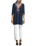 Eeren Embroidered Duster Cardigan 