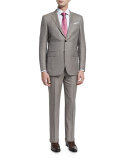 Micro-Tic Two-Piece Trofeo® Wool Suit, Tan