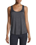 Crisscross-Side Jersey Muscle Tank Top, Black Steel