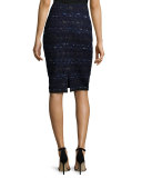 Evening Cruise-Stripe Skirt, Navy/Multi