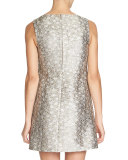 Sleeveless Jacquard Shift Dress