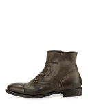 Fleetwood Ghosted Lace-Up Ankle Boot, Gray