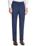 Genesis Slim-Fit Wool Trousers, Blue