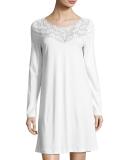 Frida Long-Sleeve Nightgown, White