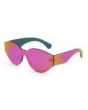 Tuttolente Drew Mama Iridescent Oval Sunglasses, Pink