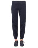 Milla Jogging Pants w/Side Zips, Denim