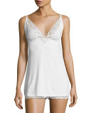 Italia Lace-Trim Camisole, White