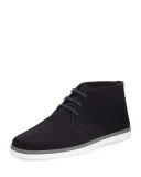 Newport Perforated Suede Chukka Boot, Navy