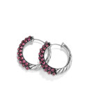 Osetra Medium Rhodolite Garnet Hoop Earrings