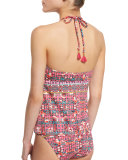 Sunset Shibori Honey Printed Tankini Swim Top