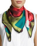 Mambo Magnolia Silk Twill Scarf, Multi
