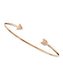 Rose Gold Diamond Arrow Bangle
