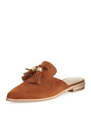Slidealong Tassel Pointed-Toe Mule
