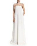 Strapless Banded Trapeze Gown 