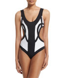 Rorschach Cutout One-Piece Swimsuit